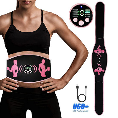 Fitness EMS elektriline kõhumassaaž keha salendav vöö lihasstimulaator USB laadimisvöö treener Kaalulangus Dropshipping