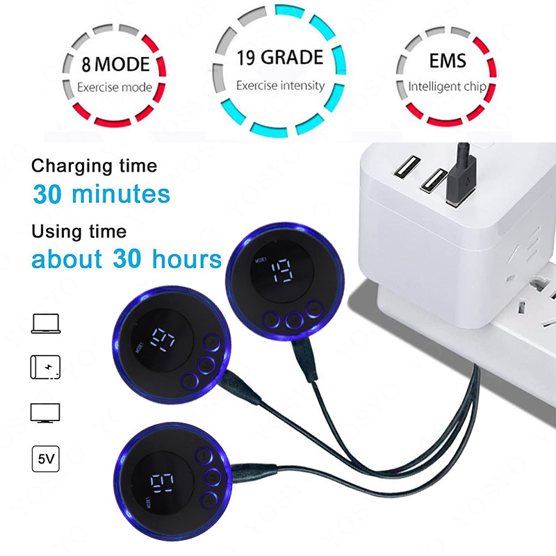 Smart EMS lihasstimulaator Treener Kõhutreening Kaalulangus Kleebised Smart Electric Fitness Massager lihasmassaaž