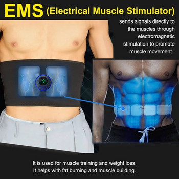 ABS Trainer Muscle Stimulation Toning Belt EMS Muscle Stimulator LCD Body Slimming Belly Training Προπόνηση γυμναστικής απώλειας βάρους
