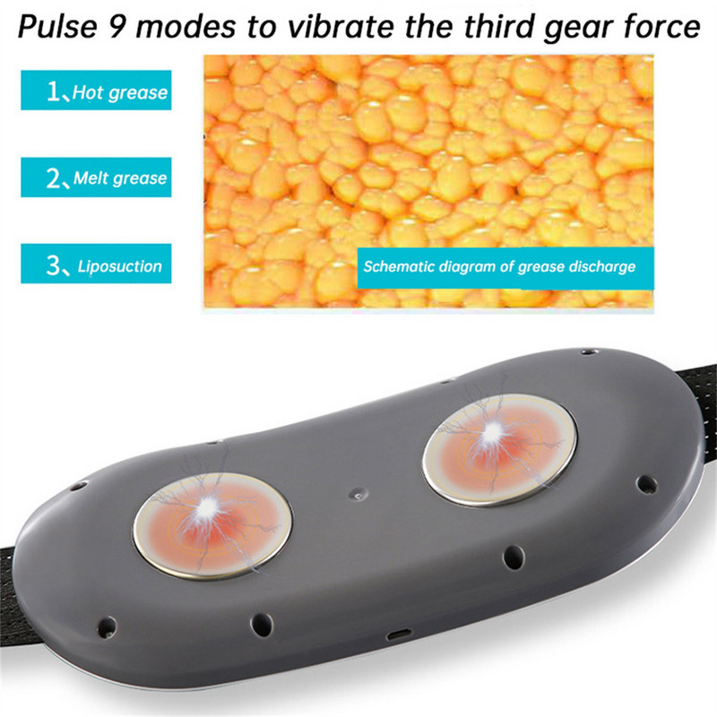 Elektriline kõhumassaaži keha salendav vöö lihastimulaator USB laadimisvöötreening Kantav seljamassaaži parandab vöökohta