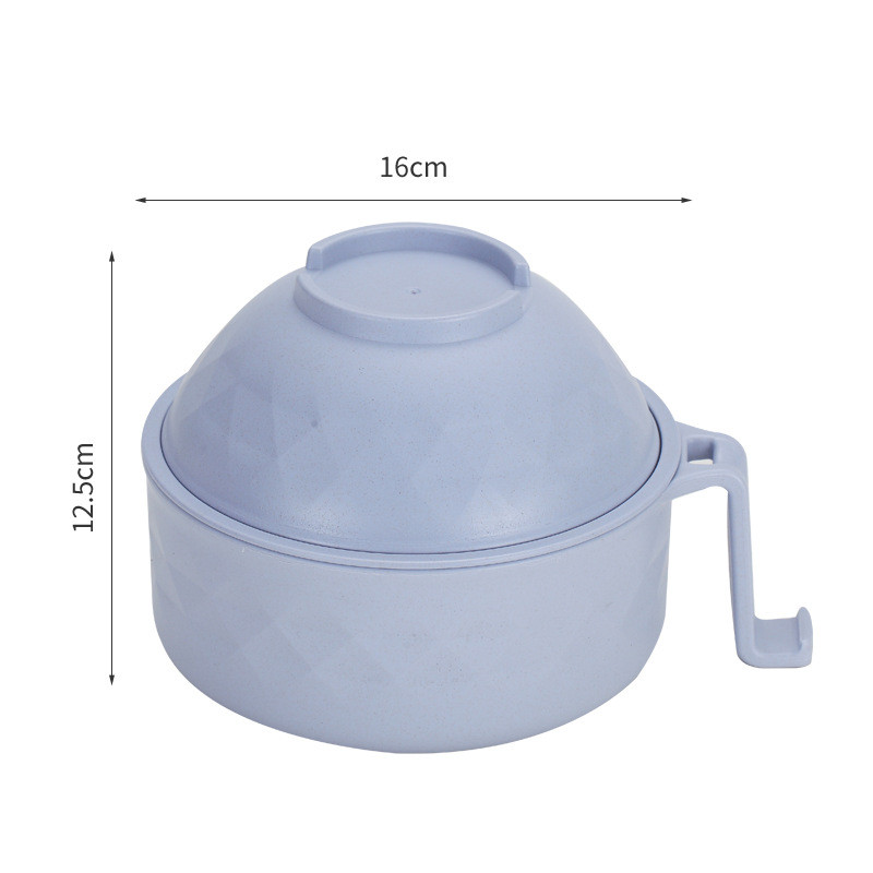 6 tk/komplekti suur loominguline kiirnuudlikauss koos kaanega bambuskiust Bento Box õpilaste lõunakarbiga nuudlikaussi supikaussi komplekt