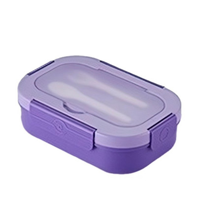 1300 ML Bento kutija za ručak za djecu Posuda s 4 odjeljka za pohranu hrane s vilicom i žlicom u mikrovalnoj pećnici Posuđe za jelo koje se može prati u zamrzivaču