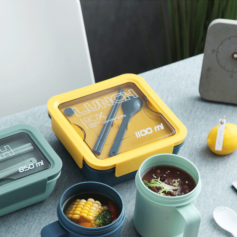 Šalica za doručak sa žitaricama Zobena kaša s poklopcem Žlica Šalica za mikrovalnu Mlijeko Prijenosna japanska šalica za juhu za ručak za kuhinjske alate