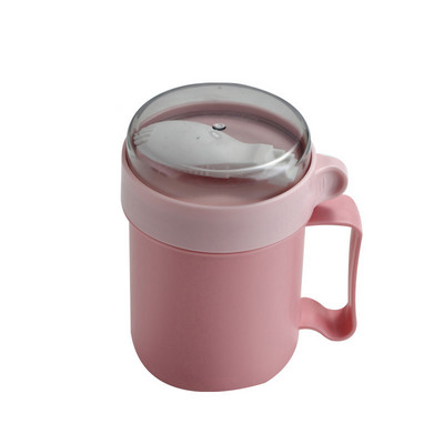 Kaasaskantav supitassi toidukonteiner kaanega plastikust lõunakarbiga hommikusöögitassiga toidupurk piimasupi tass lusikaga lekkekindla Bento karbiga