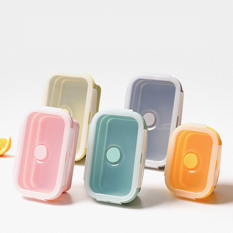 350-850 ml silikoonist lõunasöögikarp, toidu säilituskonteiner mikrolaineahjuga kaasaskantav kauss, soojendus lõunasöögikarp matkamiseks õues