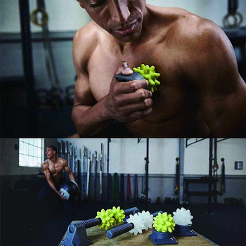 Преносима акуточкова масажна топка с основа за мускулна релаксация Фасционна топка Rumble Roller Hedgehog Ball Yoga Sport Fitness Ball