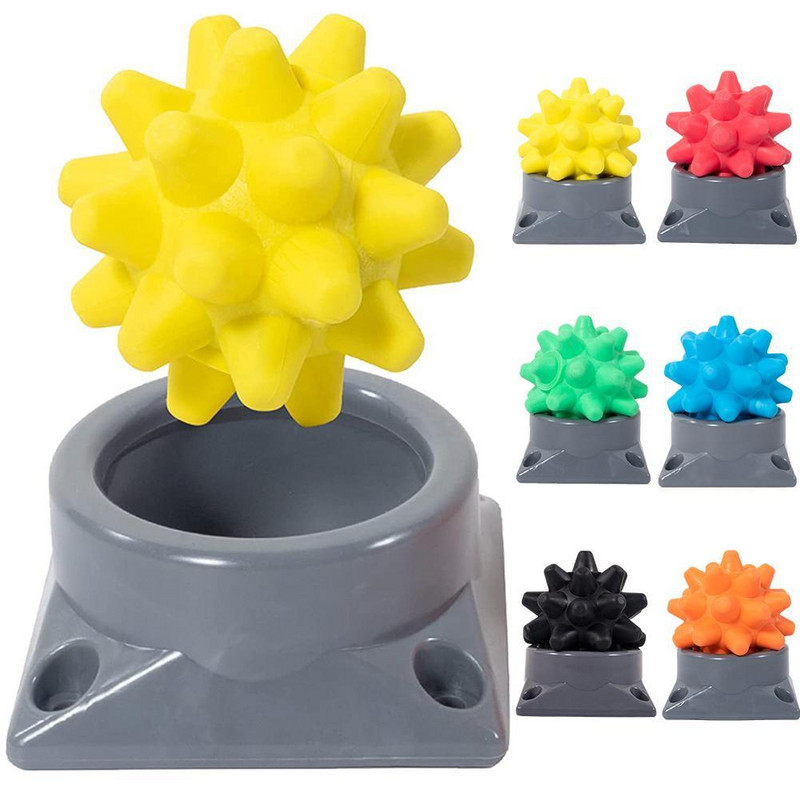 Minge de masaj portabilă cu acupunctură cu bază pentru relaxarea musculară minge fascia Rumble Roller Minge arici Minge de yoga Sport Fitness