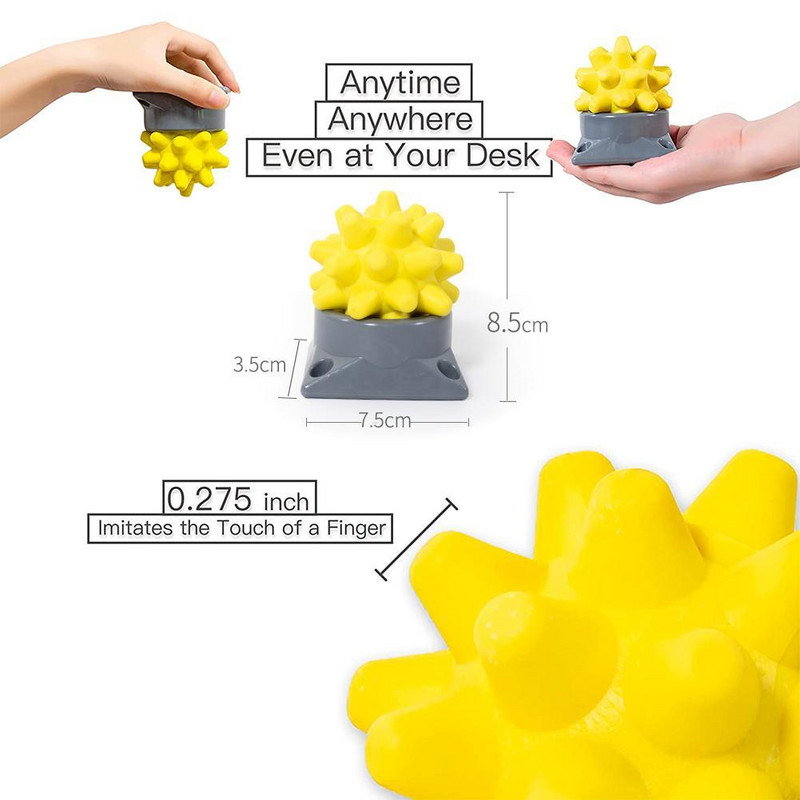 Minge de masaj portabilă cu acupunctură cu bază pentru relaxarea musculară minge fascia Rumble Roller Minge arici Minge de yoga Sport Fitness