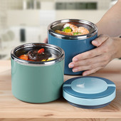 Sriubos termosas Maisto stiklainis izoliuotas pietų indas Bento dėžutė šaltam karštam maistui kolba nerūdijančio plieno priešpiečių dėžutė su rankena