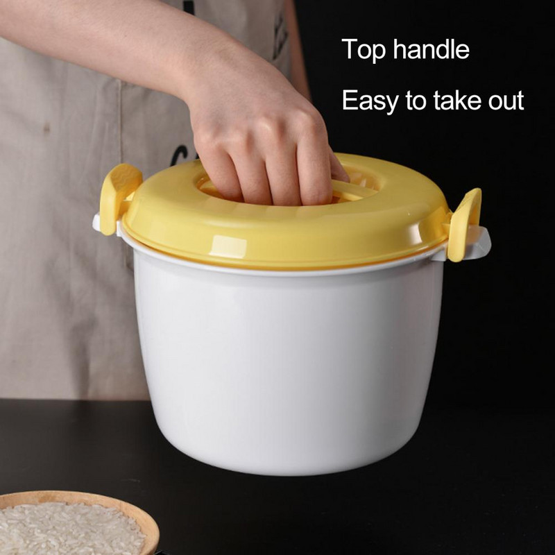 Mikrobangų ryžių garintuvas Gera izoliacija Bento priešpiečių dėžutė Ryžių garinimo puodas Mikrobangų krosnelė ryžių viryklė Daržovių nešiojamas virtuvės indas