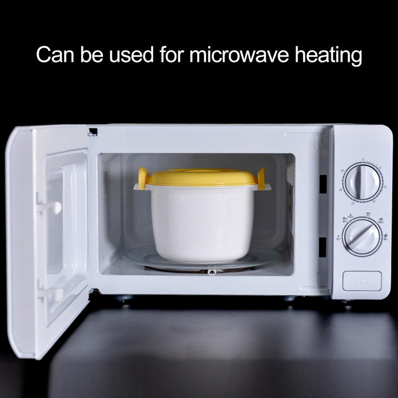 Mikrobangų ryžių garintuvas Gera izoliacija Bento priešpiečių dėžutė Ryžių garinimo puodas Mikrobangų krosnelė ryžių viryklė Daržovių nešiojamas virtuvės indas