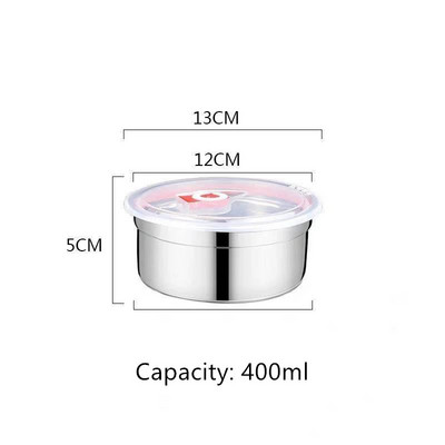 304 roostevabast terasest söögikarbi krõbeda kaanega, suletud kaasaskantav kauss, küpsetatav 400/700/1000 ml lõunasöögikarbi külmutuskast
