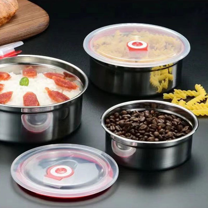 304 roostevabast terasest söögikarbi krõbeda kaanega, suletud kaasaskantav kauss, küpsetatav 400/700/1000 ml lõunasöögikarbi külmutuskast