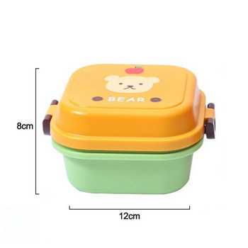 Kid Cartoon Kittyed Bento Lunch Box Πλαστικό κουτί αποθήκευσης Fresh Keeping Snack Food Organizer Χαριτωμένα οικιακά σκεύη κουζίνας