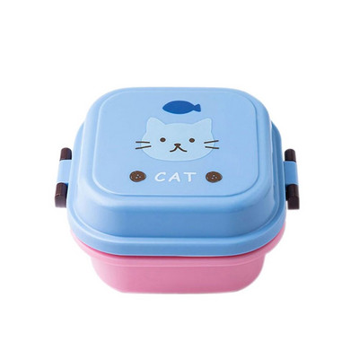 Kutija za ručak Bento s crtanim filmom za djecu Plastična kutija za pohranu Održava svježinu Organizator za grickalice Slatki kućni kuhinjski pribor za jelo