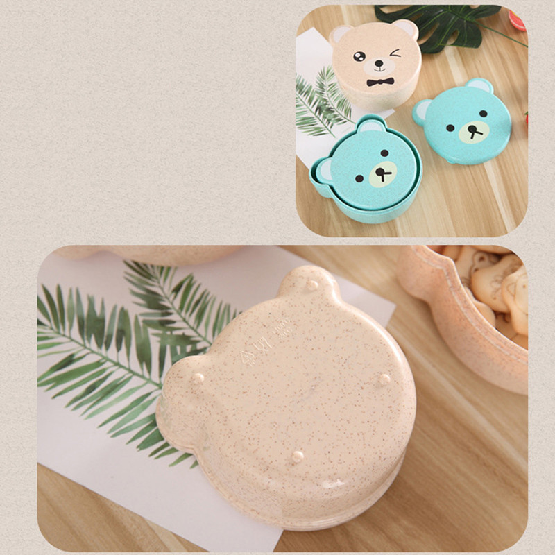 4 tk/komplekt Nisuõlgedest Mikrolaineahjus Lõunakarp lastele Väikeste suupistete Eine Toidukonteiner Õpilaskool Armas multikas Bento Box Jaapan