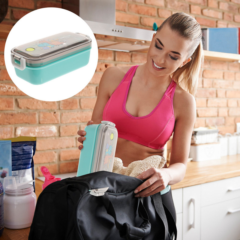 Gyermek Bento Box Rozsdamentes Acél Ebéd Doboz Rajzfilm Bento Box Élelmiszertároló Gyerek Gyümölcsdoboz