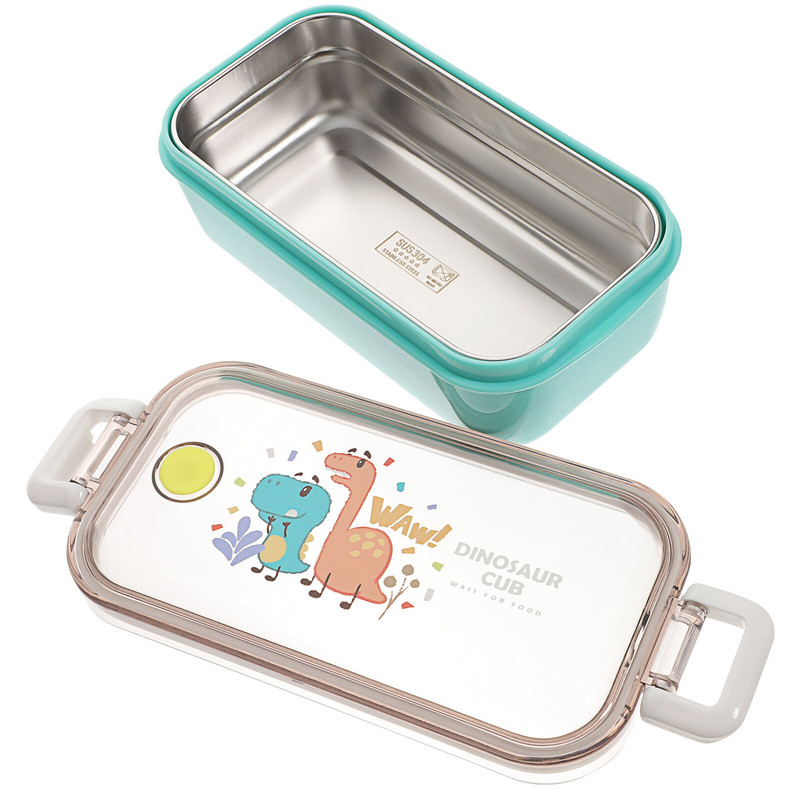 Gyermek Bento Box Rozsdamentes Acél Ebéd Doboz Rajzfilm Bento Box Élelmiszertároló Gyerek Gyümölcsdoboz