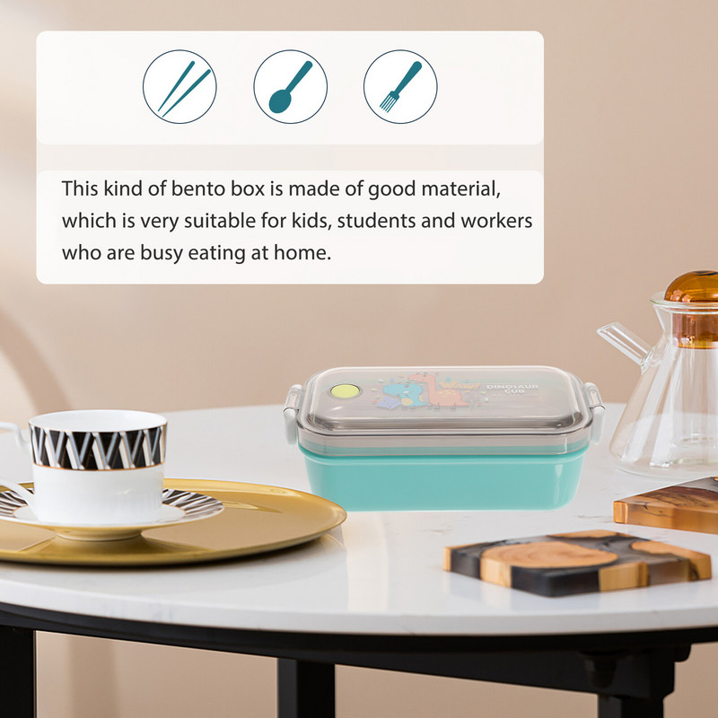 Gyermek Bento Box Rozsdamentes Acél Ebéd Doboz Rajzfilm Bento Box Élelmiszertároló Gyerek Gyümölcsdoboz