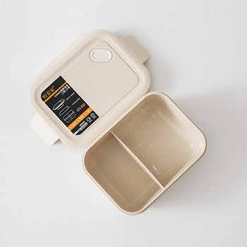 Κουτί μεσημεριανού πλέγματος ινών μπαμπού Ερμητικό κουτί Bento φούρνου μικροκυμάτων Φοιτητής Παιδιού Ενήλικες Δοχεία τροφίμων Μόδα Ορθογώνιο Πλέγμα