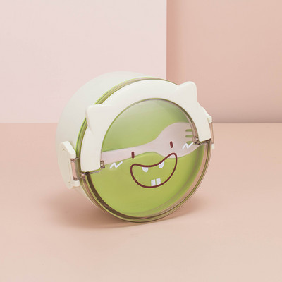 800/1600 ml prijenosna kutija za ručak, slatka okrugla crtana posuda za hranu u mikrovalnoj pećnici za djecu, djecu, školske urede Kawaii Bento kutije