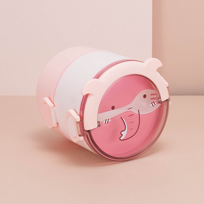 800/1600 ml prijenosna kutija za ručak, slatka okrugla crtana posuda za hranu u mikrovalnoj pećnici za djecu, djecu, školske urede Kawaii Bento kutije