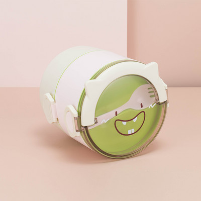 800/1600 ml prijenosna kutija za ručak, slatka okrugla crtana posuda za hranu u mikrovalnoj pećnici za djecu, djecu, školske urede Kawaii Bento kutije