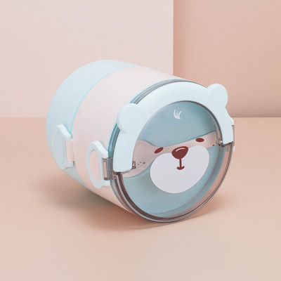 800/1600 ml prijenosna kutija za ručak, slatka okrugla crtana posuda za hranu u mikrovalnoj pećnici za djecu, djecu, školske urede Kawaii Bento kutije