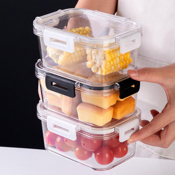 Запечатана кутия за съхранение Видима запечатана кутия за плодове Удебелена трапезария Кухня Хладилник Контейнер за съхранение на храна Устойчив на течове