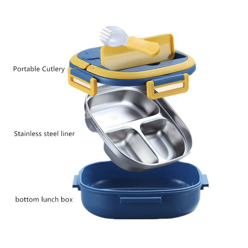 Nešiojama lauko stovyklavimo pikniko pietų dėžutė termoso maisto konteineris Bento Box kūdikių vaikų mokinių mokyklai