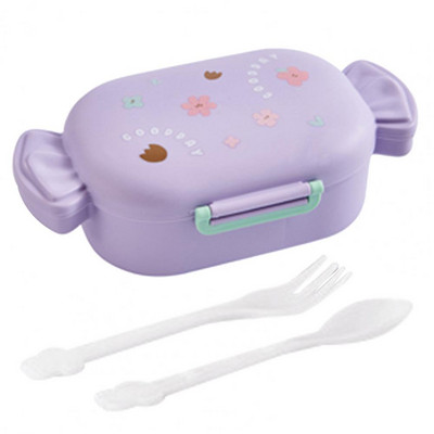 Lõunakarp ilma lõhnata toidukvaliteediga Bento karbi multifilm, mida on lihtne puhastada 2 võrega toidukonteinerite pakend riis PP materjal kommikujuline lõunakarp