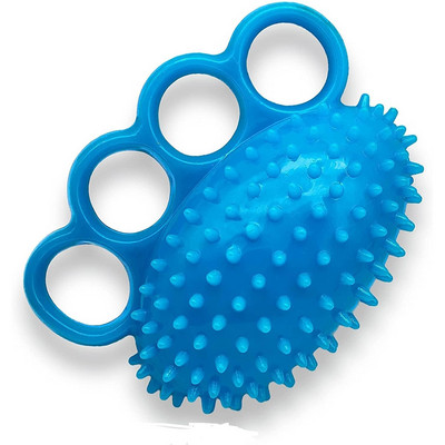 Nelja sõrmega harjutuspall käepidemega harjutuste tugevdaja pigistatav pall täiskasvanutele ravipall kätekrampide ja taastumise jaoks