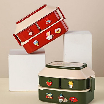 Преносима кутия за обяд за момичета Училищни деца Кутия за пикник Бенто Кутия за микровълнова фурна Кутия за храна с отделения Контейнери за съхранение