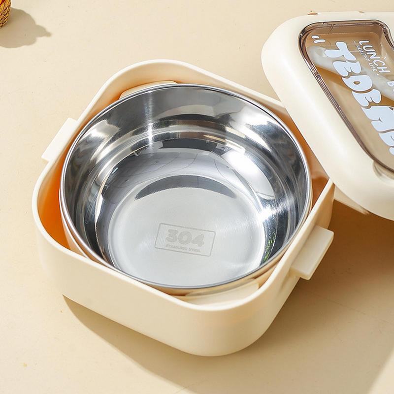 Priešpiečių dėžutės nešiojamasis izoliuotas nerūdijančio plieno pietų indas Vakuminis puodelis Sukraunamas Bento Box termoso sriubos puodelis vaikams mokyklai