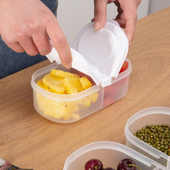 Δοχείο τροφίμων με προστασία από διαρροές επαναχρησιμοποιήσιμο ψυγείο Κουτί οργάνωσης τροφίμων Στοιβαζόμενη θήκη αποθήκευσης φρέσκων τροφίμων για κουζίνα