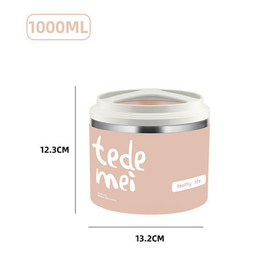 Šalica za juhu od nehrđajućeg čelika 304 Izolirana zatvorena šalica za vodu za doručak Prijenosna limenka za juhu Šalica za mlijeko Slatka kutija za ručak