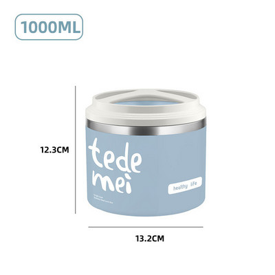 Šalica za juhu od nehrđajućeg čelika 304 Izolirana zatvorena šalica za vodu za doručak Prijenosna limenka za juhu Šalica za mlijeko Slatka kutija za ručak