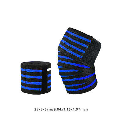 1 KOM 2,5 M*8 CM Trake pod tlakom za fitness Noge za dizanje utega Oblozi za trening kompresije koljena Elastični zavoji Sportski jastučići za koljena
