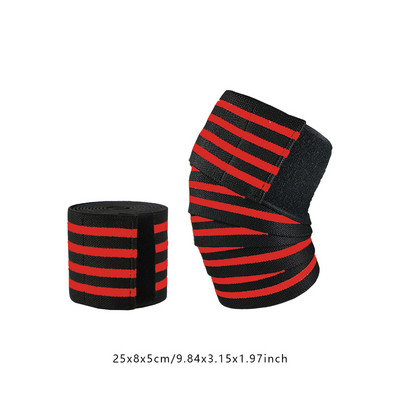 1 KOM 2,5 M*8 CM Trake pod tlakom za fitness Noge za dizanje utega Oblozi za trening kompresije koljena Elastični zavoji Sportski jastučići za koljena