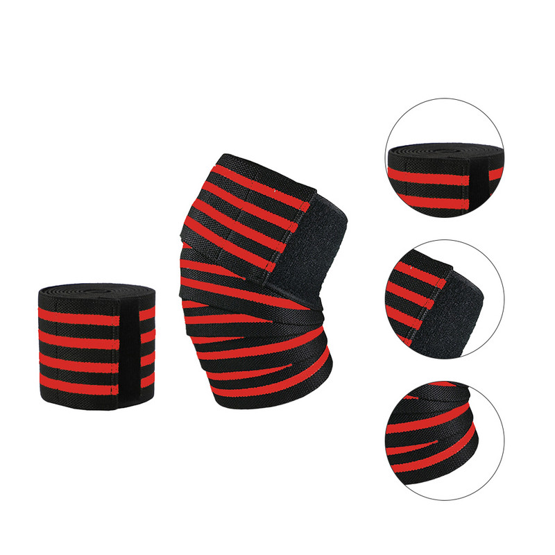 1 KOM 2,5 M*8 CM Trake pod tlakom za fitness Noge za dizanje utega Oblozi za trening kompresije koljena Elastični zavoji Sportski jastučići za koljena