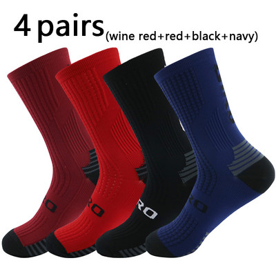 4 poros dviračių kojinių vyriškų slaugytojų kompresinių dviračių moteriškų profesionalių kalnų dviračių kojinių calcetines ciclysmo hombre