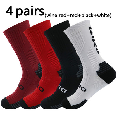 4 poros dviračių kojinių vyriškų slaugytojų kompresinių dviračių moteriškų profesionalių kalnų dviračių kojinių calcetines ciclysmo hombre