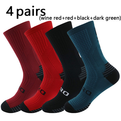 4 poros dviračių kojinių vyriškų slaugytojų kompresinių dviračių moteriškų profesionalių kalnų dviračių kojinių calcetines ciclysmo hombre