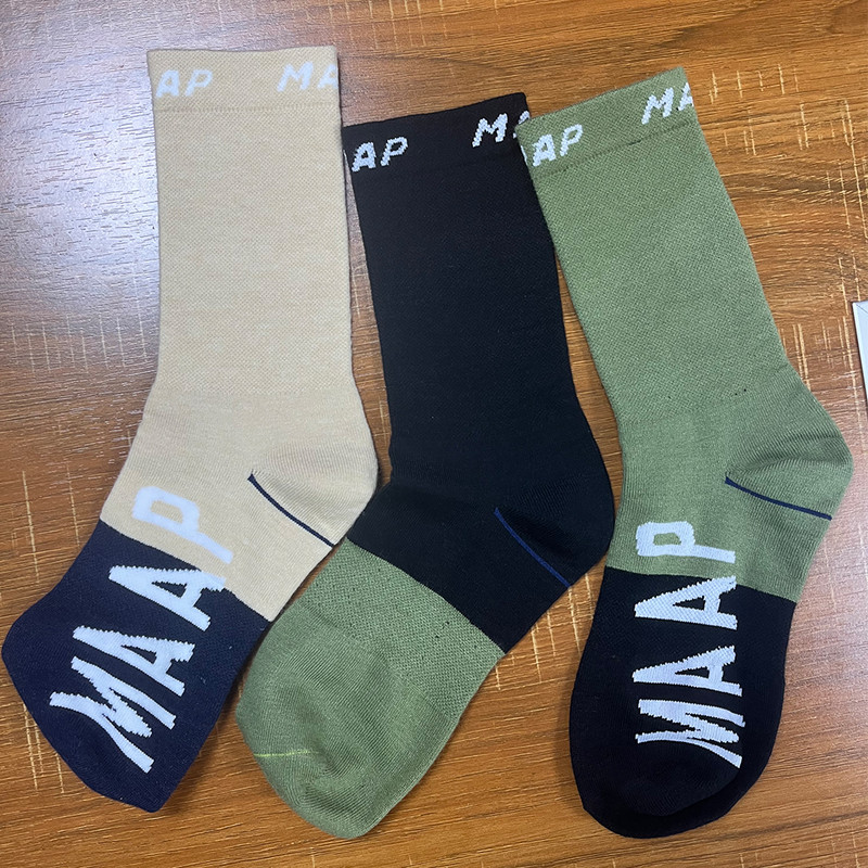 MAAP Dviračių kojinės Rudeninės žiemos dviračių kojinės vyrams Moteriškos MTB Plento Kojinės Priedai Lauko Sporto Futbolo Kojinės