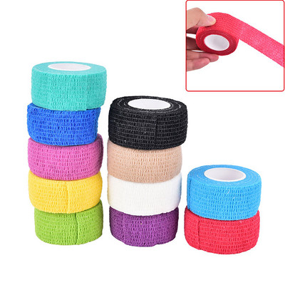 1 Roll Colorful Sport Protective Wrap Self Adhesive Elastic Bandage Wristband Tape For Wrist Ankle Finger Knee Support Bandage