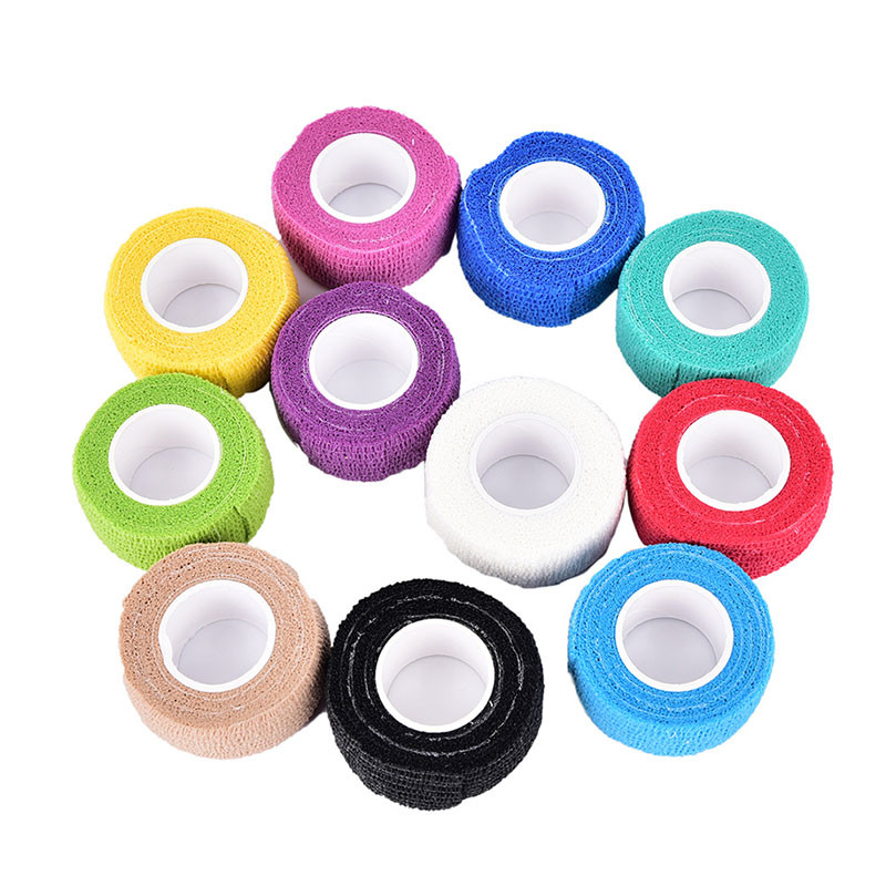 1 ролка Цветна спортна защитна обвивка Самозалепваща еластична превръзка Лента за китка за китката, глезена, пръстите, опората на коляното