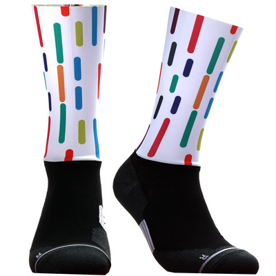 Neslystančios profesionalios dviračių kojinės dviračių kompresinės sportinės kojinės vyrams ir moterims gatvės sportinės kojinės lenktynėms dviračių kojinės 01