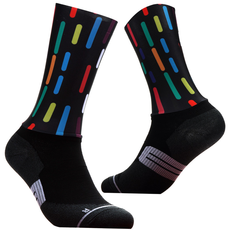 Neslystančios profesionalios dviračių kojinės dviračių kompresinės sportinės kojinės vyrams ir moterims gatvės sportinės kojinės lenktynėms dviračių kojinės 01