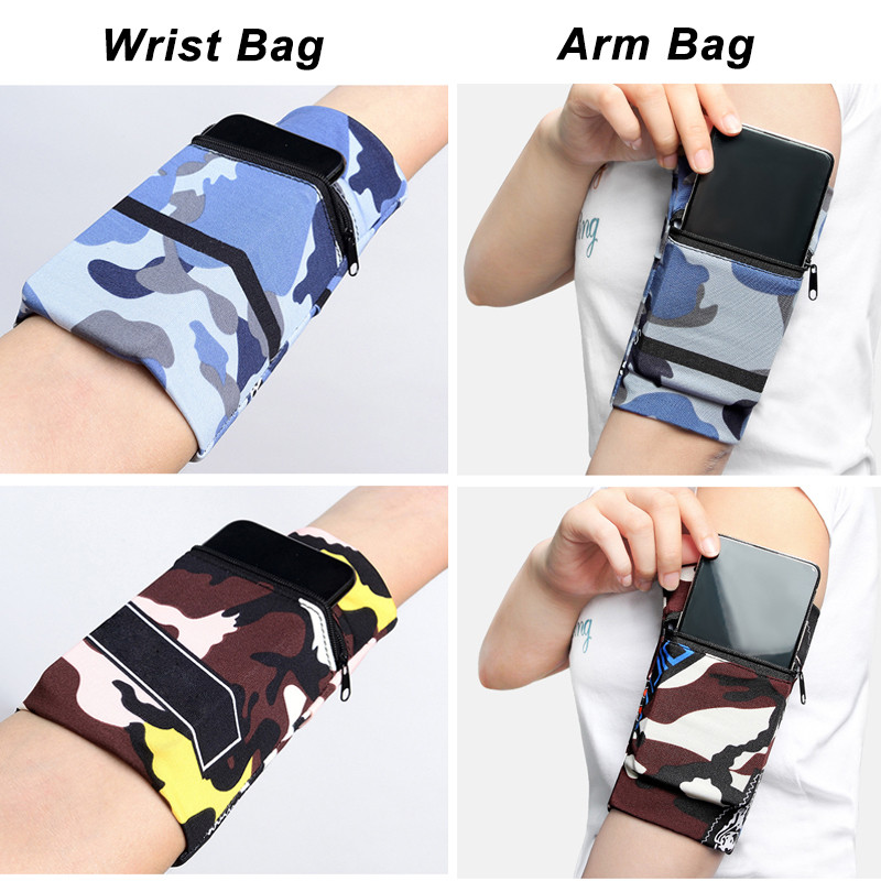Tõmblukuga Jooksukotid Sport Käepael Randmerahakott telefoni jaoks Võtmekaart Välisrattasõit Fitness Jooksukäekott Jooksutarvikud