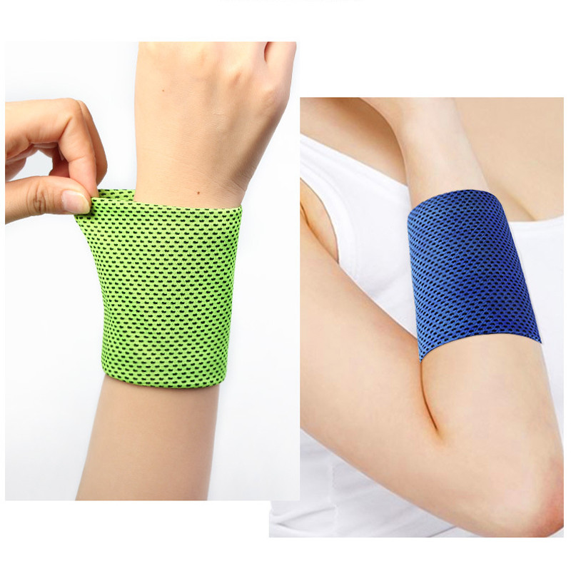 Sportinė apyrankė Vasaros ledo šilko kvėpuojanti riešo juosta Fitneso krepšinis Sunkioji atletika riešo atrama Elastinė riešo petnešėlė